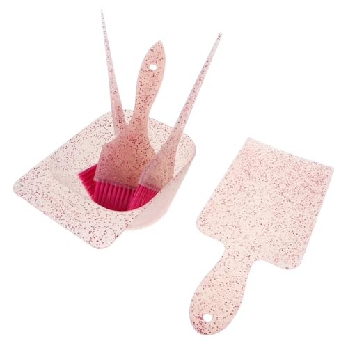 SAFIGLE Haarfärbeset mit Glitter-tönungsschale Transparentem Mischschälchen Mattiertem Färbekamm und Highlightschablone Salonfähiges Benutzerfreundliches Haarfärbe Strähnenset für Damen von SAFIGLE