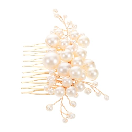 SAFIGLE Haarkamm Aus Kunststoffperlen Für Damen Elegant Und Handgemacht Haarschmuck Für Hochzeitsgäste Und Formelle Anlässe Haarkämme Mit Perlen Für Brautschmuck von SAFIGLE
