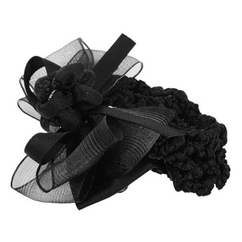 SAFIGLE Haarnetz Mit Schleife Für Damen Duttabdeckung Aus Satin Haarspange Mit Bowknot Haarschmuck Für Bankangestellte Und von SAFIGLE