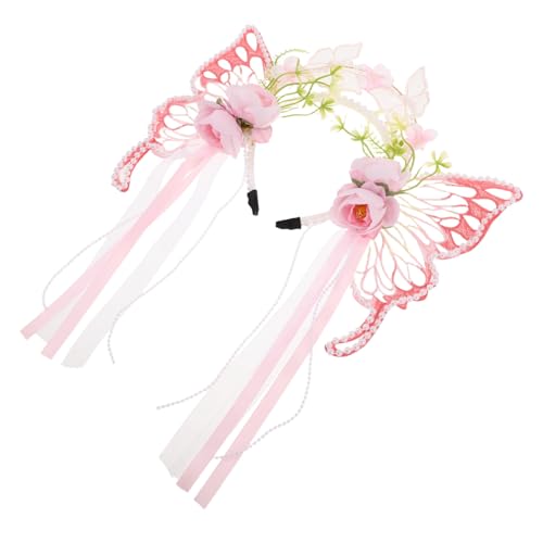 SAFIGLE Haarreif Schmetterling Blumen Haarschmuck Leichtes Kopfband Für Mädchen Prinzessin Cosplay Accessoire Hautfreundlich von SAFIGLE