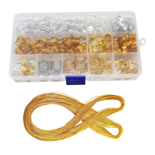 SAFIGLE Haarschmuck für Zöpfe Haarmanschetten und Perlen für Dreads und Flechtfrisuren Hochwertiger Haarschmuck für Partys und Besondere Anlässe von SAFIGLE