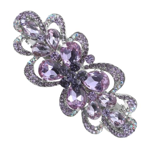 SAFIGLE Haarspange Mit Strass Für Damen Federclip-design Glitzernde Haarspangen Für Bräute Und Alltag Frühlingshaarspangen Haarschmuck von SAFIGLE