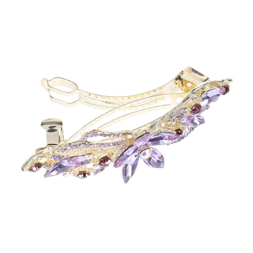 SAFIGLE Haarspange Mit Strasssteinen Für Damen Federclip-halterung Glitzer-blumen-design Stilvolles Styling-accessoire Für Jeden Anlass von SAFIGLE