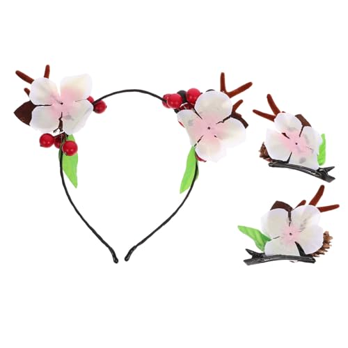 SAFIGLE Haarspangen Für Mädchen Weihnachten Stirnband Weihnachten Haarnadeln Geweih Haar Clips Haarschmuck Für Damen Und Mädchen von SAFIGLE