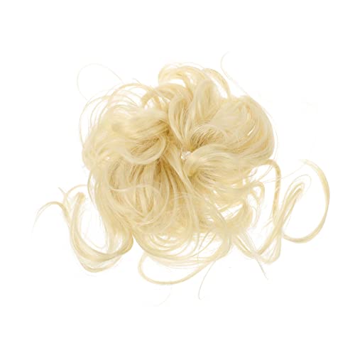 SAFIGLE Haarteil Für Frauen Dutt Haarteil Fake Bun Lockig Mit Gummiband Scrunchies Halter Für Hochzeit Party Büro Schule von SAFIGLE