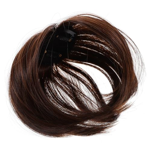 SAFIGLE Haartopper Clip für Dünnes Haar Damen Nahtloser Haarersatz zur Abdeckung Weißer Haare Lang Synthetische Fasern Hellbraun Einfach Anzubringen Entfernen Natürlicher Look von SAFIGLE