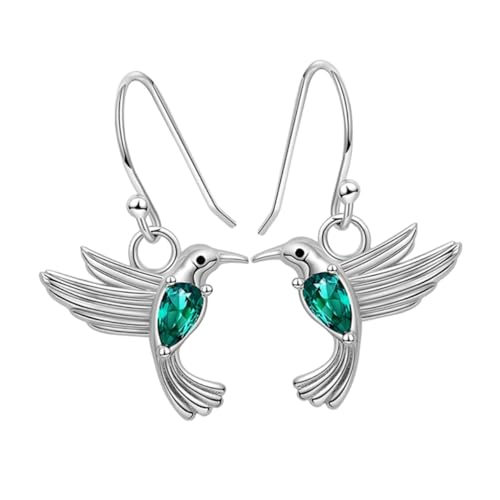 SAFIGLE Hängende Ohrringe Damen Modeschmuck mit Grünem Zirkonia Leichte Tropfen Ohrhänger für Alltag Geschenkidee Mutter Tochter Eleganter Schmuck für Hochzeit Geburtstag von SAFIGLE