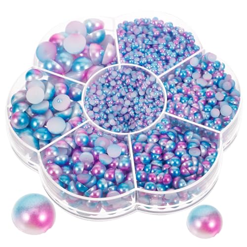 SAFIGLE Halbrunde Nagelperlen Als Nageldekor-anhänger Farbige Dekorative Nagel-charms Für Damen-maniküre Diy Nailart-perlen Zum Selbermachen von SAFIGLE