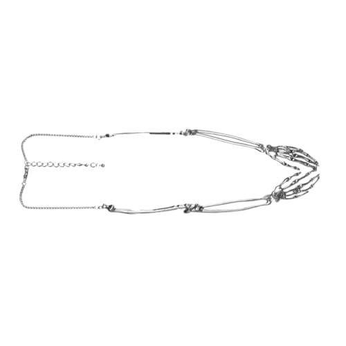 SAFIGLE Halloween Halskette Skelett Handklauen Design Alloy Schmuck Leicht Retro Charm Halloween Party Accessoire für Damen und Herren von SAFIGLE