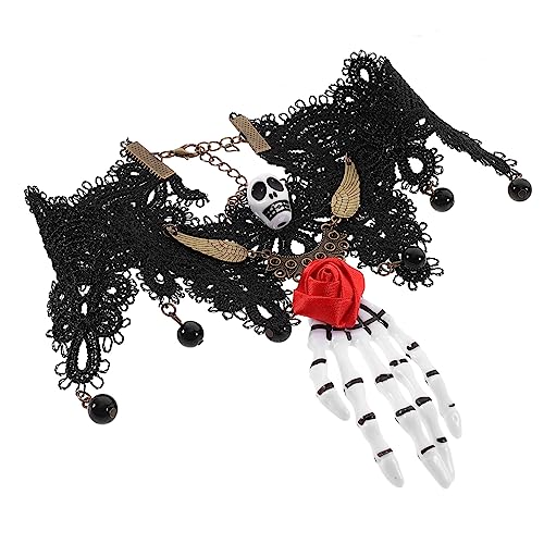 SAFIGLE Halloween Halskette für Frauen Eleganter Gothic Punk Stil Choker Perfektes Accessoire für Partys Karneval und Kostüme Einheitsgröße von SAFIGLE