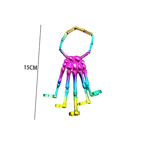 SAFIGLE Halloween Punk Style Armband Herren Elastisch Farbiger Schädel Handgelenk Schmuck Skull Design von SAFIGLE