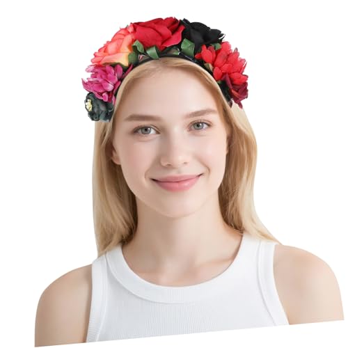 SAFIGLE Halloween Rosen Haarband Haarkranz Damen Haarschmuck Leichtes Langlebiges Party und Festival Kopfschmuck für Halloween Kostüm und Fotoshooting von SAFIGLE