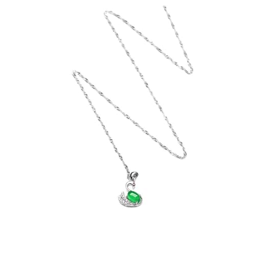 SAFIGLE Halskette für Frauen Kristallanhänger Kette mit grünem Anhänger geschenke für den jahrestag geschenke zur hochzeitstag Halsketten eine Halskette Halsdekor in Schwanenform Spitze von SAFIGLE