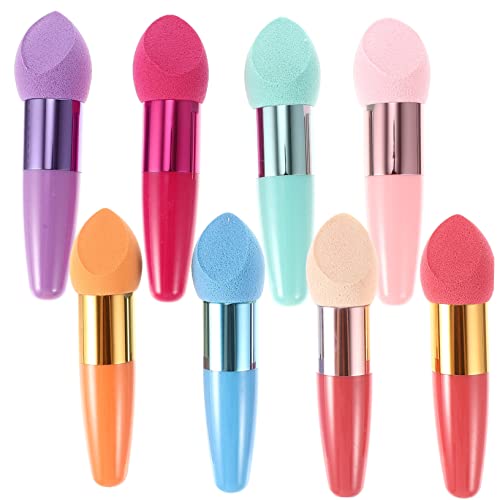 SAFIGLE Handhabbarer Make Up Schwamm Wiederverwendbarer Foundation Puderpuff aus Premium Silikon Leicht zu Reinigen Schonend für Empfindliche Haut Geeignet für Foundation Zufällige Farbe von SAFIGLE
