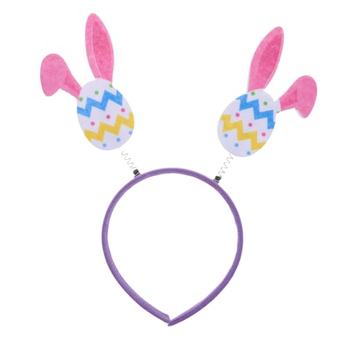 SAFIGLE Hasenohren-stirnband Mit Osterei-motiven Stoff-haarreifen Für Osterfeiern Kostüm-requisiten Für Cosplay-party-verkleidungen von SAFIGLE