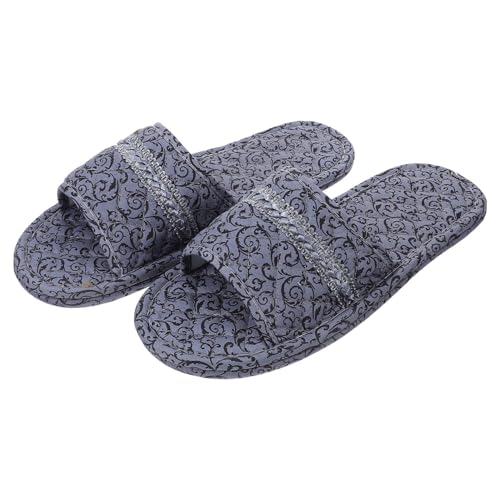 SAFIGLE Herren Hausschuhe Softsohle Atmungsaktiv Offener Zeh Rutschfest Leicht Faltbar Reise und Hotelpantoffeln für Frühling Sommer Herbst Indoor Outdoor Komfort von SAFIGLE