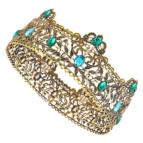 SAFIGLE Herren Hochzeitskrone Retro Krone Geburtstagskönig Hochzeits Haarschmuck Mittelalterliche Königskrone Für Erwachsene Männliche Krone Kronen Für Männer Mannkrone Legierung von SAFIGLE