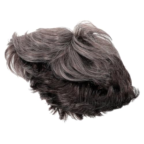 SAFIGLE Herren Perückenkostüm Haarperücke für Männer Haarstücke Party Cosplay-Männer Modische Perücke Cosplay -Perücke Mann Perücke Hochtemperaturdraht Light Grey von SAFIGLE