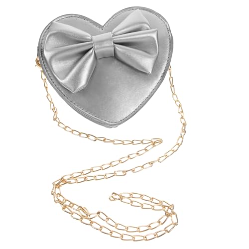 SAFIGLE Herz-umhängetasche Aus Pu- Für Mädchen in Herzform Mit Schleife Klein Und Elegant Als Tanztasche Yogatasche Schultasche Einkaufstasche Strandtasche Tolles Für Kleinkinder Und von SAFIGLE