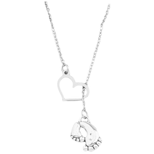 SAFIGLE Feet Herz-kette Für Werdende Mütter Einzigartiger Anhänger Für Frauen Perfektes Zur Babyparty Muttertag Besondere Anlässe Verstellbare Clavicle-kette Für Neue Mamas von SAFIGLE