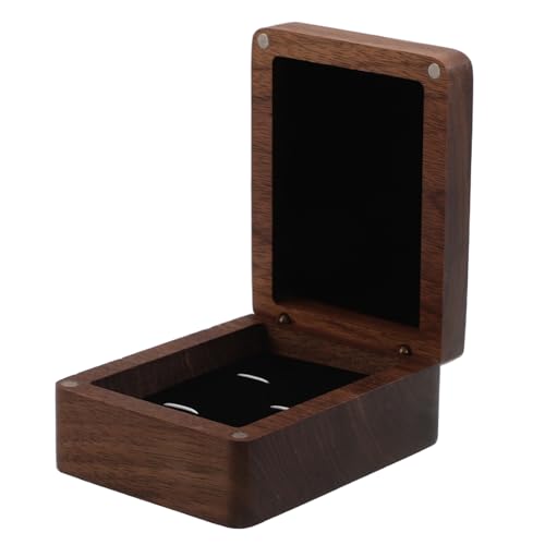 SAFIGLE Manschettenknopf-aufbewahrungsbox Aus Schwarzwalnussholz Tragbares Etui Für Krawattenklammern Organisation Zu Hause Und Unterwegs Geeignet Für Männer von SAFIGLE