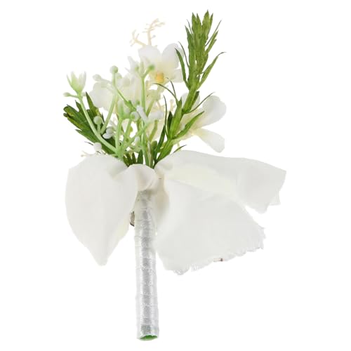 SAFIGLE Hochzeit Rosenbrosche Herren Ansteckblume Stoff Langlebig für Anzug Feier Abschluss Party Stilvolles Accessoire mit Symbolischer Bedeutung für Bräutigam und Festliche Anlässe von SAFIGLE