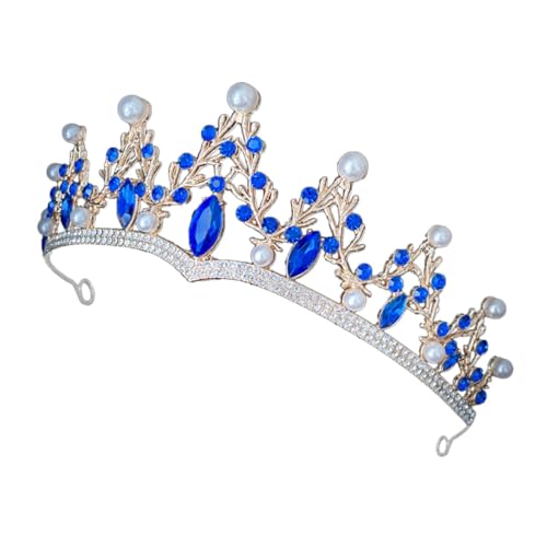 SAFIGLE Hochzeit Tiara Krone Strass Kopfschmuck Frauen Stirnband Glänzend Brautkrone Anlassschmuck Party Accessoire Dekorativ Exquisites Design von SAFIGLE