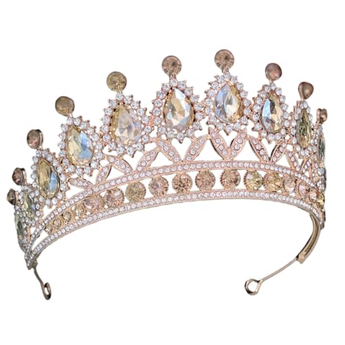 SAFIGLE Hochzeit Tiara für Damen Kristallkrone Brautkrone Langlebig für Hochzeiten Geburtstagsfeiern und Abschlussbälle von SAFIGLE