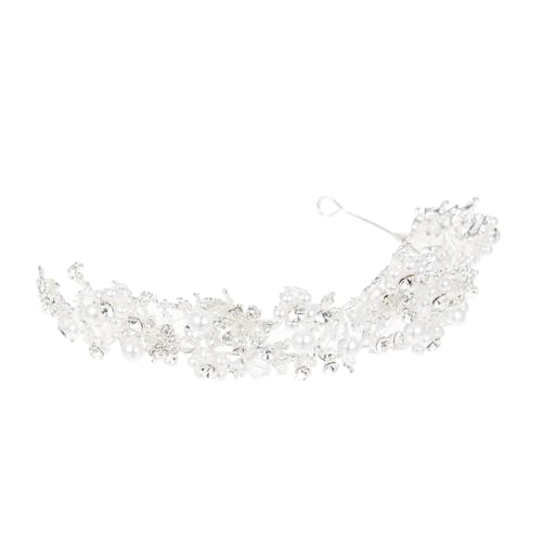 SAFIGLE Hochzeit Tiara mit Design Haarschmuck für Damen Handgefertigte Krone für Hochzeiten Partys Fotoshootings und Besondere Anlässe von SAFIGLE