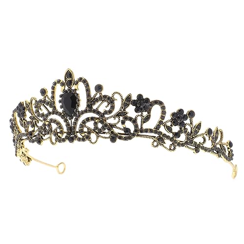 SAFIGLE Hochzeitskrone Brautkrone Duschkopfschmuck Hochzeit Brautkrone Strasskrone Für Frauen Brautjungfer Mädchen Tiara Junggesellinnenabschied Kristalle Krone Für Braut von SAFIGLE