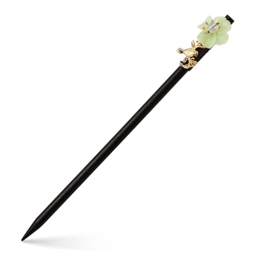 SAFIGLE Holz Haarstifte Damen Junge Mädchen Blumen Muster Haar Ornament Wiederverwendbare Haarspange Retro Haarnadel Accessoire von SAFIGLE