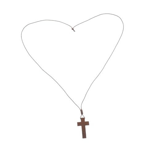 SAFIGLE Holzkreuz Halskette Mit Kreuzanhänger Für Männer Und Frauen Verstellbare Kordel Handgefertigter Holzschmuck Passend Zu Verschiedenen Outfits Und Anlässen von SAFIGLE