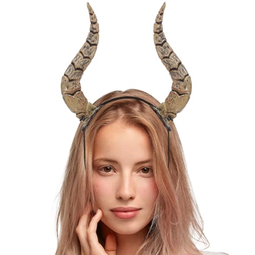 SAFIGLE Horn Stirnband Für Cosplay Tierische Hörner Kopfschmuck Für Halloween Karneval Und Kostümpartys Für Festivals Und Themenfeiern Stilvolles Horn Accessoire von SAFIGLE