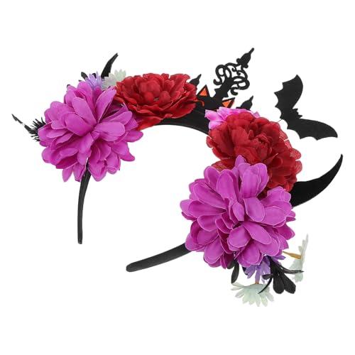 SAFIGLE Horn Stirnband mit Fledermausblüten Kostümzubehör für und Mädchen bei Halloween Partys und Cosplay Events von SAFIGLE