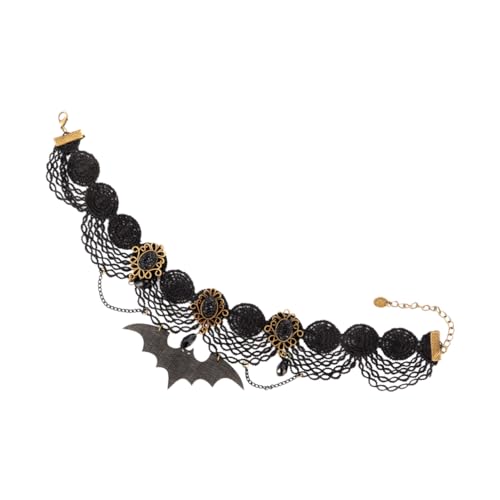 SAFIGLE Hübsche Bat Lace Choker Halskette für Frauen Verstellbare Halloween Choker mit Feiner Verarbeitung und Weichem Material für Kostüm und Stil von SAFIGLE