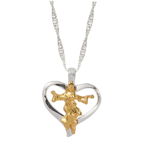 SAFIGLE Jesus Anhänger Halskette Gothic Kruzifix Barock Schlüsselbein Kette Leicht Langlebig für Männer Frauen Weihnachten Ostern Geburtstag von SAFIGLE