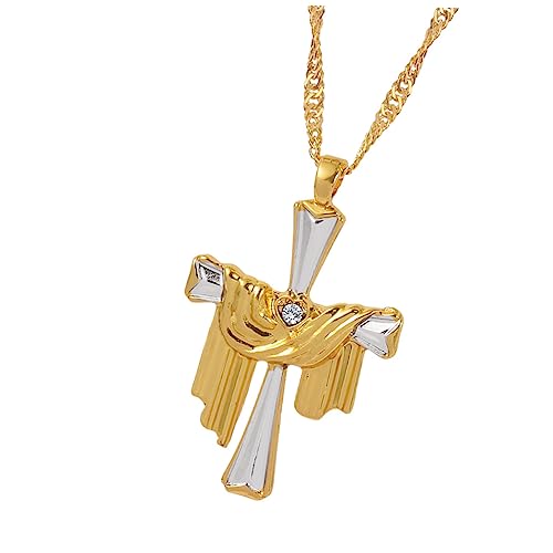 SAFIGLE Jesus Kreuz Halskette Damen und Herren Gotische Kette mit Betendem Jesus Anhänger Leichte Langlebige Clavicle Chain Schmuck für Freunde und Familie Modisches Religiöses Accessoire von SAFIGLE
