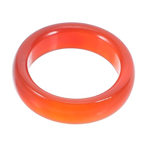 SAFIGLE Karneol Steinring Damen Agat Schmuckband Elegant Roter Fingerring Modisch Hautfreundlich Robust Für Alltag Und Party von SAFIGLE