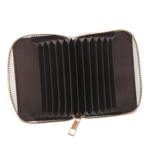 SAFIGLE Pu-Leder Kartenetui Mit Reißverschluss Für Damen Modischer Geldbeutel Große Kapazität Vielseitige Fächer Für Karten Und Münzen Für Alltag Und Ausgehen von SAFIGLE