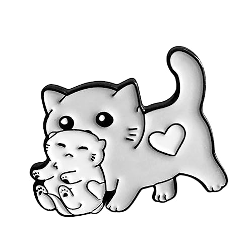 SAFIGLE Niedliche Katzenbrosche Legierung Cartoon Ebene Anstecknadel für Jeans und Taschen Leichte und Langlebige Brosche für Frauen von SAFIGLE
