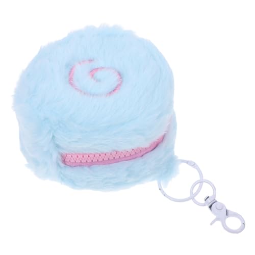 SAFIGLE Kawaii Mini-Geldbörse mit Verschluss: Entzückendes rundes Münztäschchen aus Plüsch zur Aufbewahrung von Kleingeld, Kopfhörern, Datenkabeln – Rucksack-Tragetasche mit Anhänger von SAFIGLE