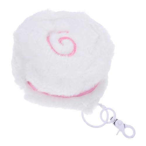SAFIGLE Kawaii Mini-Geldbörse mit Verschluss: Entzückendes rundes Münztäschchen aus Plüsch zur Aufbewahrung von Kleingeld, Kopfhörern, Datenkabeln – Rucksack-Tragetasche mit Anhänger von SAFIGLE