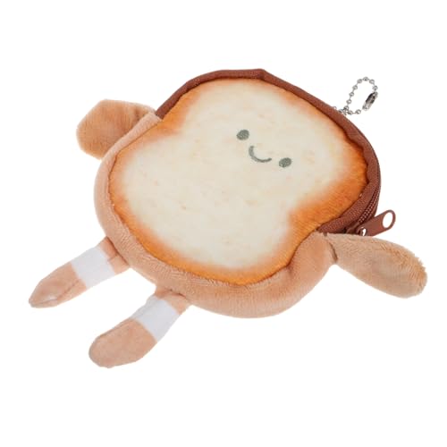 SAFIGLE Cartoon Toast Geldbörse Lustige Plüsch-geldbörse Für Mädchen Multifunktionale Tasche Für Kopfhörer von SAFIGLE