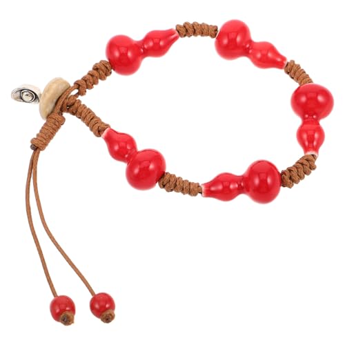 SAFIGLE Keramik Glückshalsband Gourd Perlen Armband Feng Shui Frauen Glücksbringer Schmuck Leicht Vielseitig für Wohlstand Geburtstag Weihnachten von SAFIGLE