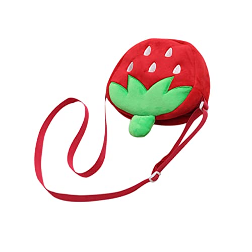 SAFIGLE Kindertasche Handtasche Kinderhandtasche kinderreisetaschen kindergeschenke Geldbeutel Obst Umhängetasche für geldbörse Stoff rot von SAFIGLE