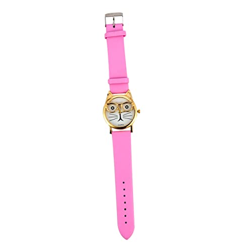 SAFIGLE Kinderuhr Armbanduhr Kinder Watch Uhr für Kinder katzenmotiv schöne Uhren Uhr mit Katzenmuster Kinder schauen zu Quarz-Armbanduhren niedlich Anschauen Kinder Uhr Metall Rosa von SAFIGLE