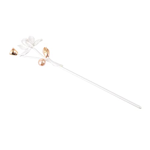 SAFIGLE Klassische Haarnadel Lotusblume Antike Haarnadel Han Kostüm Haarstab für Damen Vintage Haargabel mit Perlenblume für Cosplay und Besondere Anlässe von SAFIGLE