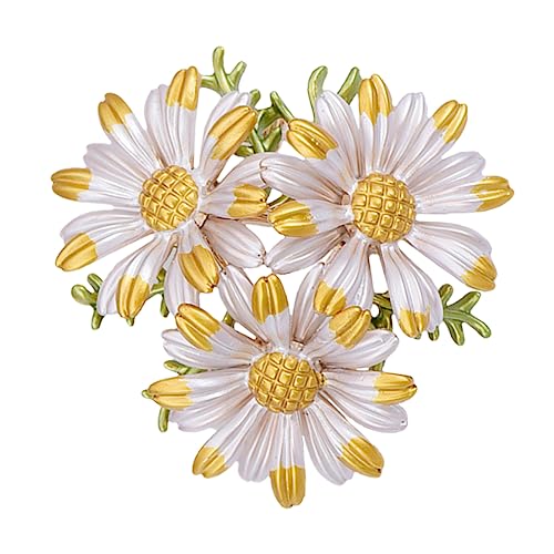 SAFIGLE Kleine Gänseblümchen Brosche Broschen Für Frauen Blumen Anstecknadel Abschlussball Schmuck Gänseblümchen Schmuck Anstecknadel Kreative Anstecknadel Damen Accessoires von SAFIGLE