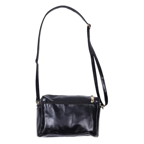 SAFIGLE Kleine PU Crossbody Tasche Damen mit Mehreren Fächern Modische Mini Schultertasche für Arbeit Reisen und Alltag Leichte Robuste Umhängetasche Schwarz von SAFIGLE