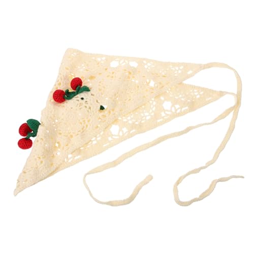 SAFIGLE Kopftuch Damen Kirschmuster Handgefertigtes Haarband Strick Haartuch für Vielseitiges Modisches Accessoire mit Eleganter Baumwollqualität und Anpassbarem Design von SAFIGLE